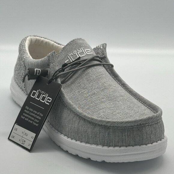 HEY DUDE WALLY FUNK MAGENETITE SIZE 9 US MEN'S LACE UP LOATERS COMFORTABLE - Picture 9 of 17